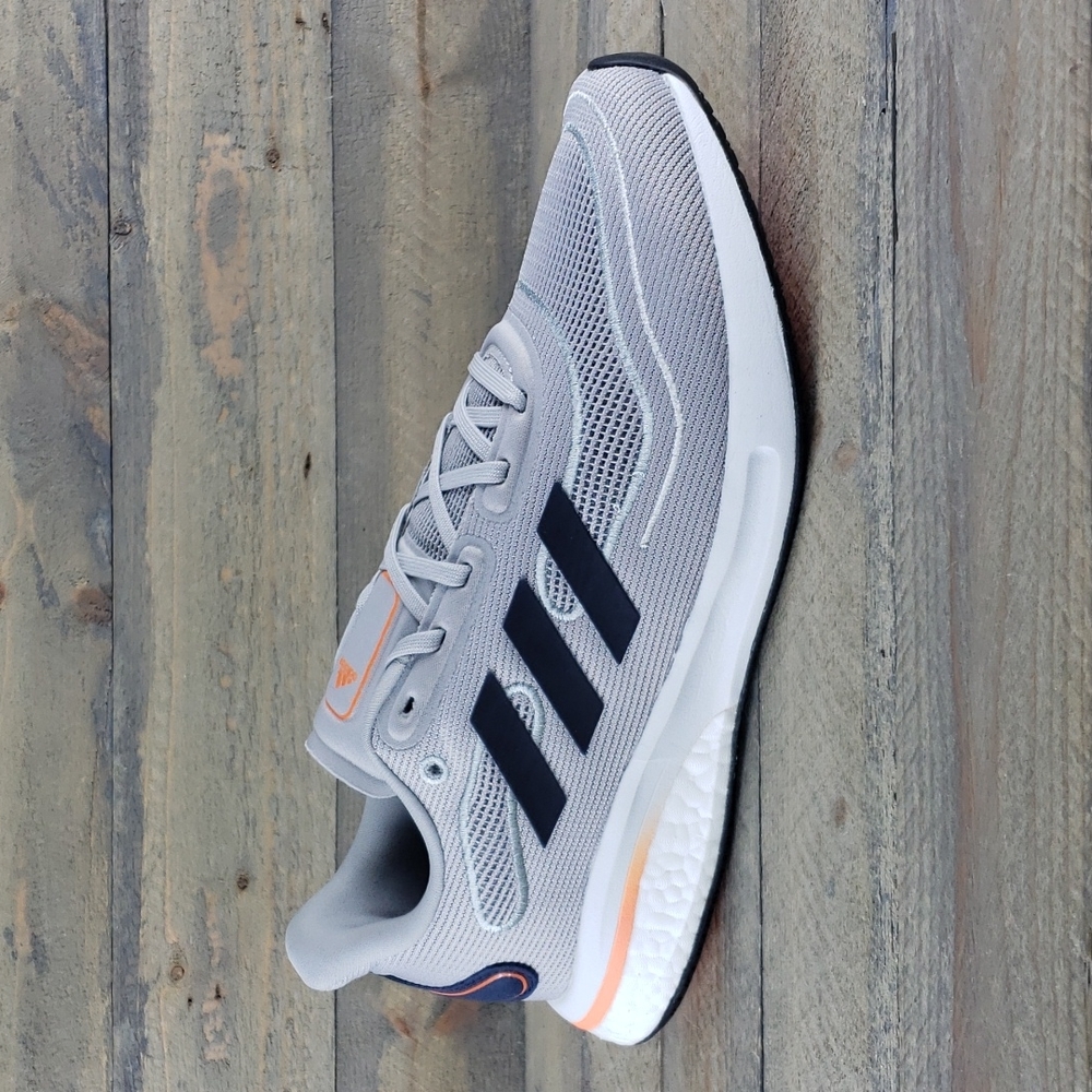adidas Supernova Boost Bounce Men's Running Training Shoes Grey/Navy - Picture 2 of 9